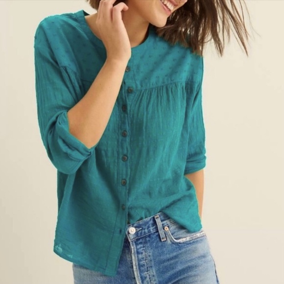Anthropologie Tops - Anthropologie Pilcro Mila Draped Button Down Top L